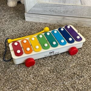 Fisher Price Classics Xylophone 11 Inch Vintage from before 2000 Pull Roll